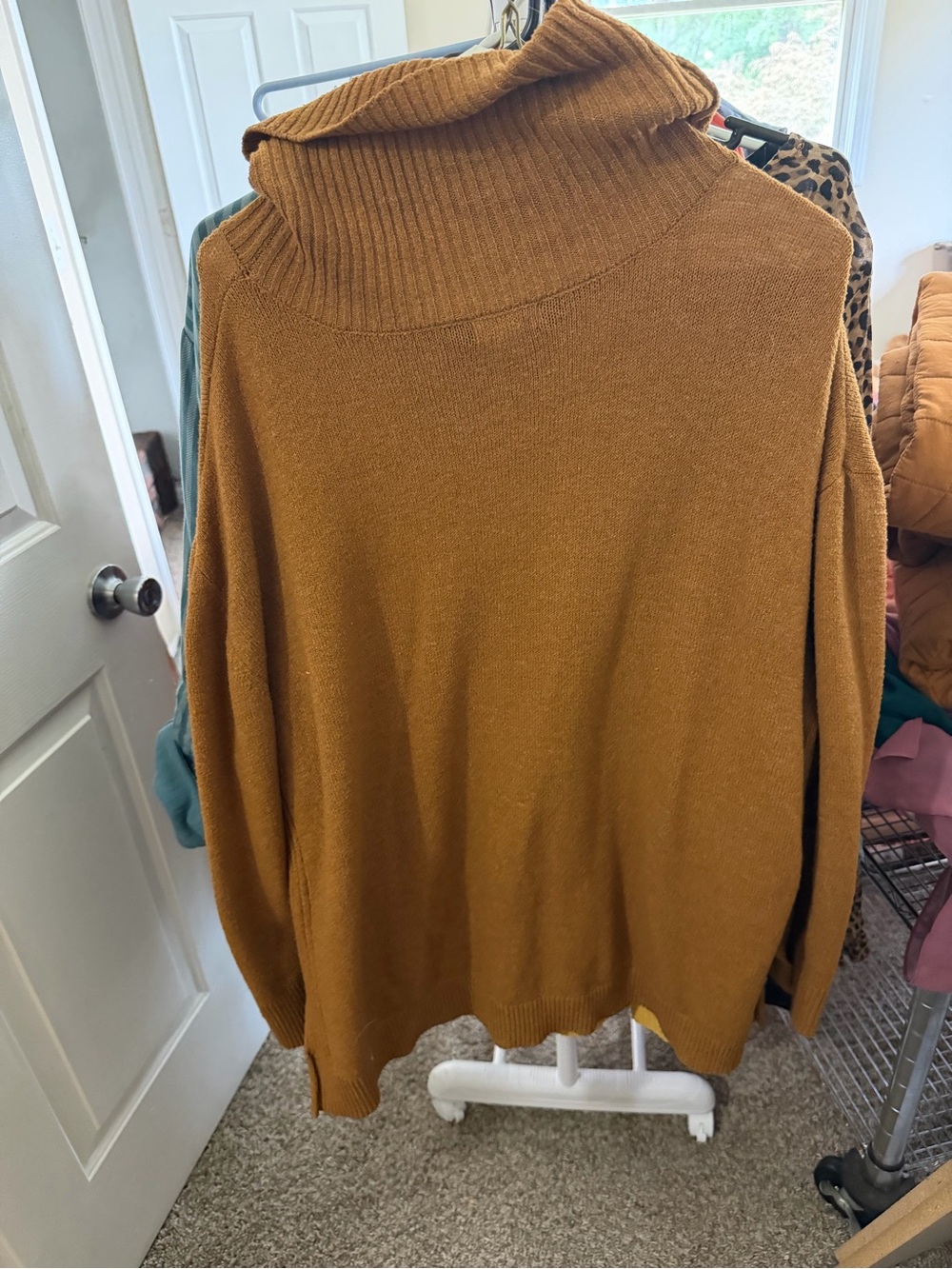 SO Women's Turtleneck Sweater - Camel